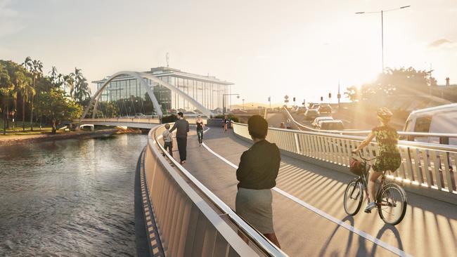 The Breakfast Creek green bridge. Picture: Artist’s impression.