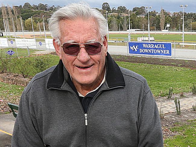 A day at Warragul Greyhounds.Garry Allen (committee man of Warragul Greyhound Racing Club) and Phillip Pryor (President  of Warragul Greyhound Racing Club). Picture:Ian Currie