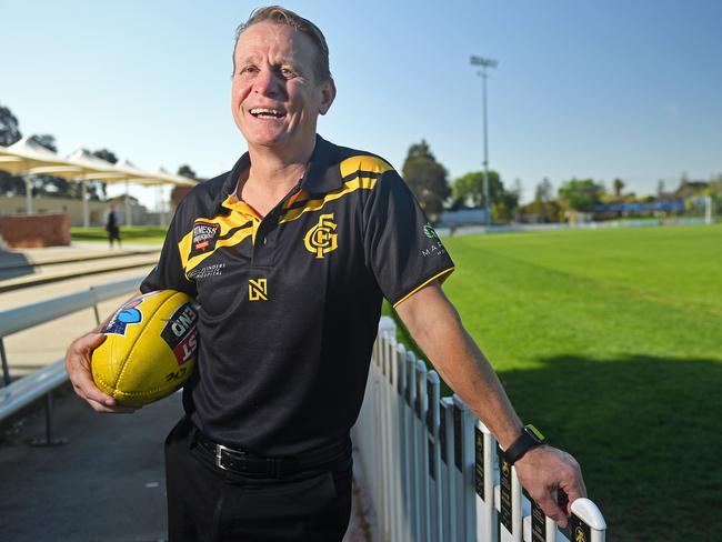 Glenelg Tigers president Nick Chigwidden at Glenelg Oval. Picture: Tom Huntley