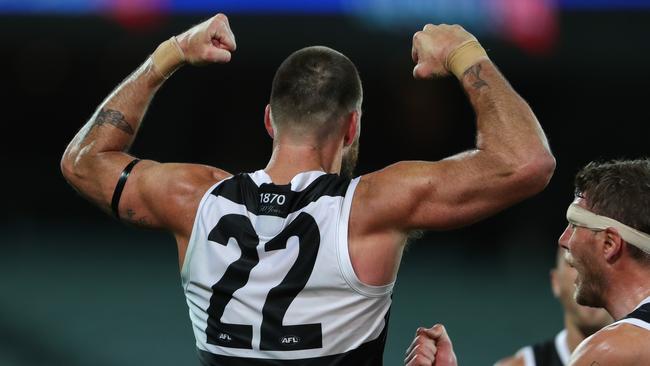 The 200cm forward leads the AFL’s Coleman Medal after Round 4. Picture: Matt Turner (Getty)