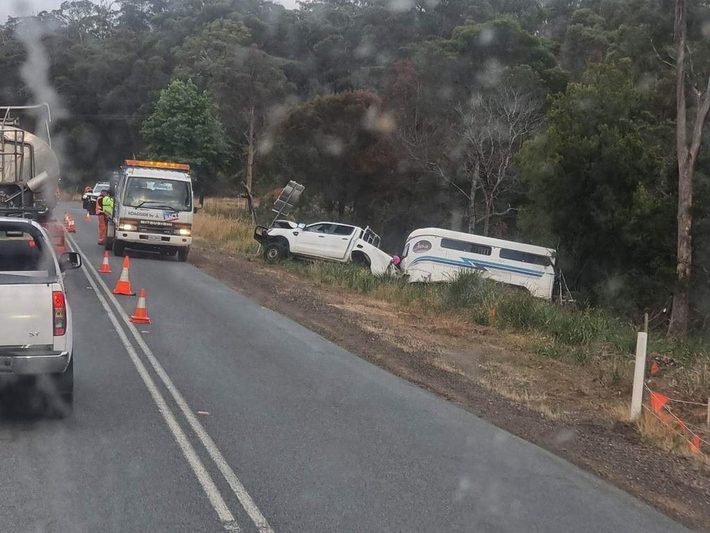 The crash scene at Rowella.