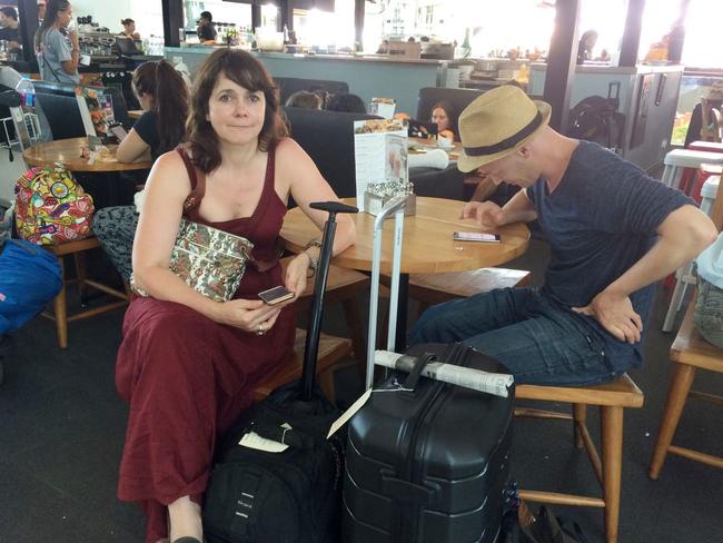 Stranded passenger Suzana Pozvek of Melbourne at Bali Denpasar airport. Picture by Raiza Andini