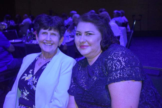 Lorraine Wirth and Sherri-Lee Bosh at the Mackay Australia Day awards at the MECC on January 25, 2022. Picture: Lillian Watkins
