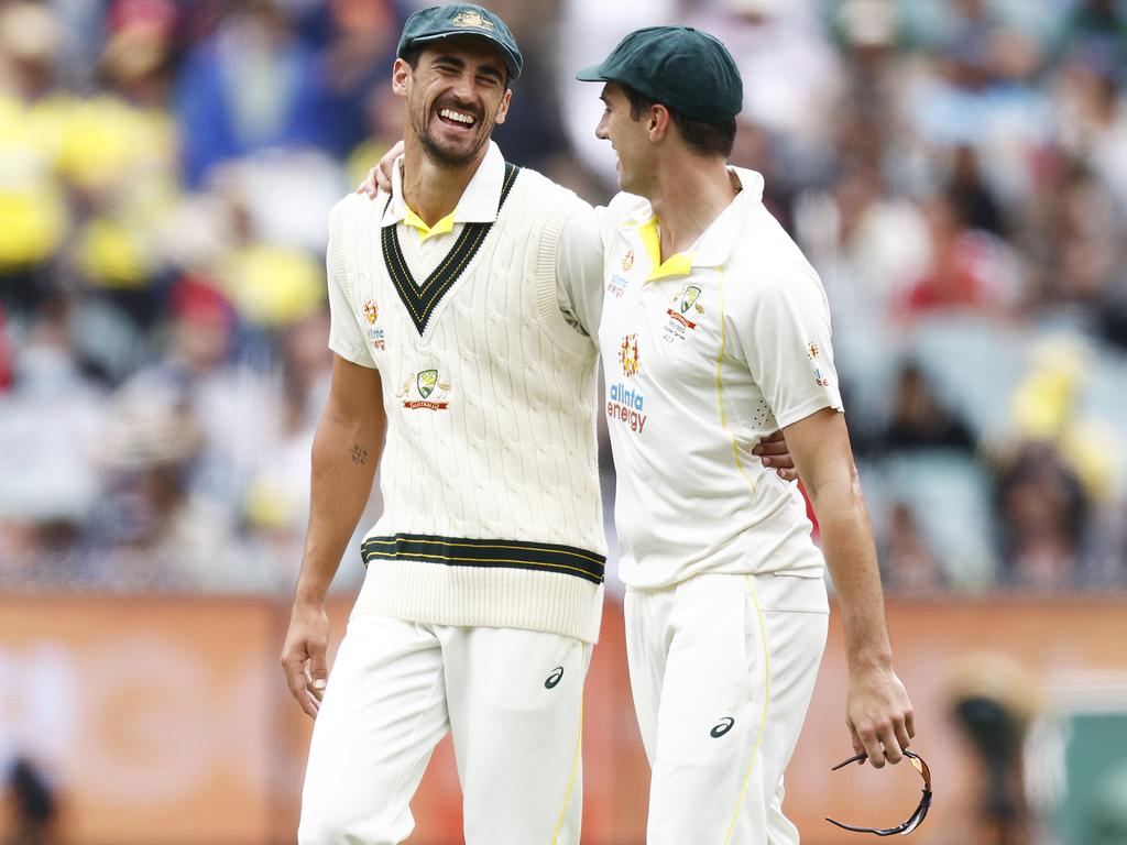 Pat Cummins’ placement of Mitchell Starc could be crucial in future games, should his emerging form with as an all rounder. Picture: Daniel Pockett - CA/Getty Images