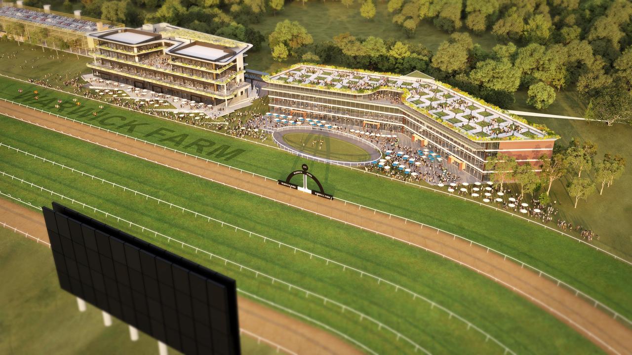 A first look of the $800 million Warwick Farm Racecourse transformation that will go ahead if Rosehill Gardens is sold to make way for housing. Picture supplied.