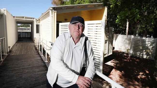 Charity president Bernd (Ben) Brauer, from the New Beginnings charity, has lost power to his unit on Couran Cove and was locked out of his office on the island, despite him signing a two-year lease. Picture: Glenn Hampson