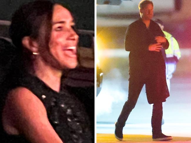 Meghan and Harry's night out. Picture: Mega; Backgrid