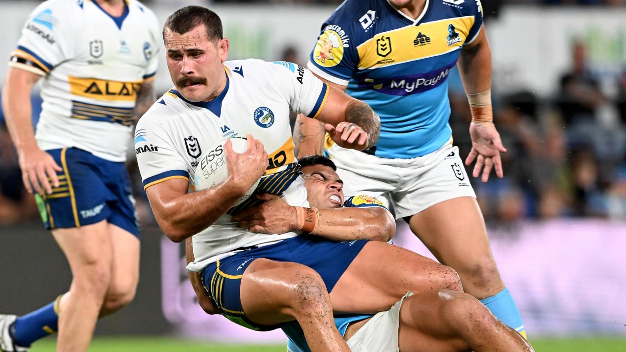 Reagan Campbell-Gillard was strong for the Eels. Picture: Bradley Kanaris/Getty Images)