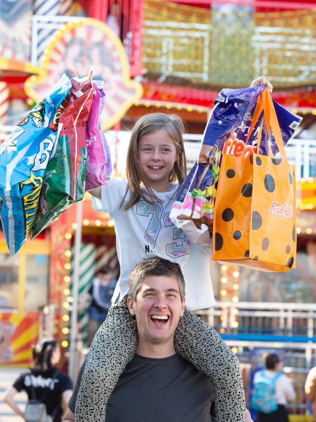 Luke Say and daughter Scarlet, 9. Picture: Brett Hartwig
