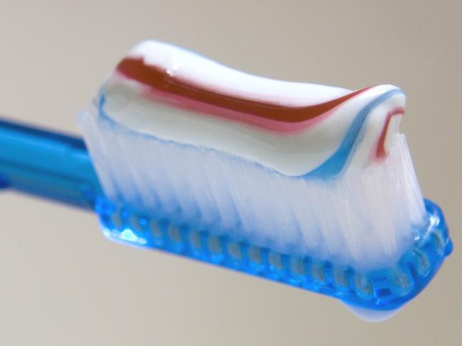 09/08/2007 WIRE: 09/08/2007 WIRE: A toothbrush sits on a sink in Arlington, Virginia, in this 17 July 2007 file photo.