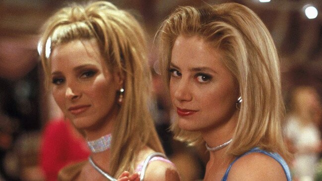 Lisa Kudrow (left) and Mira Sorvino in Romy And Michele’s High School Reunion. They’re doin’ Tucson later for a business thing.