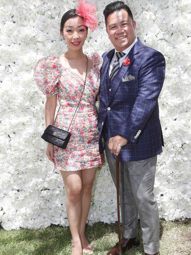 Ron and Tammy Yapp from Carindale at the Races Melbourne cup day . Pic Annette Dew