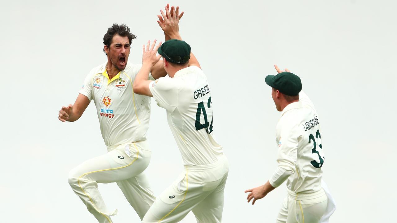 Mitchell Starc’s best balls are as dangerous as any bowler. Picture: Chris Hyde/Getty Images