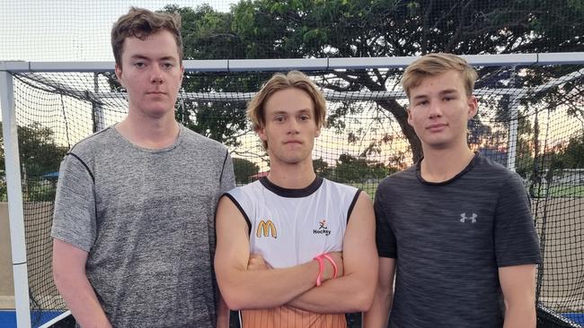 Townsville leadership group Jason Kennedy, Levi Bartlett, Kye Johnston ahead of the Queensland Secondary Schools Championships. Picture: Supplied