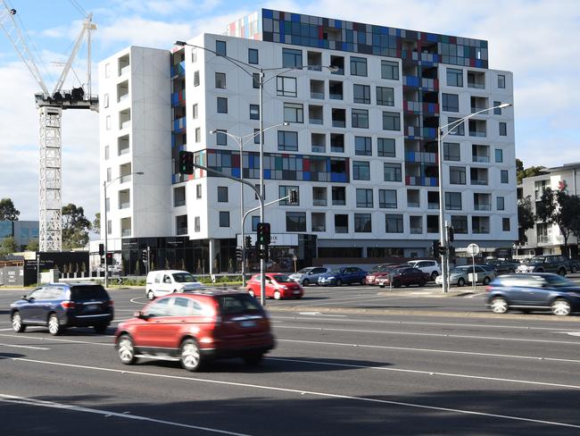 A woman has miraculously survived falling from a balcony before stealing a car in Wantirna South. Picture: Lawrence Pinder