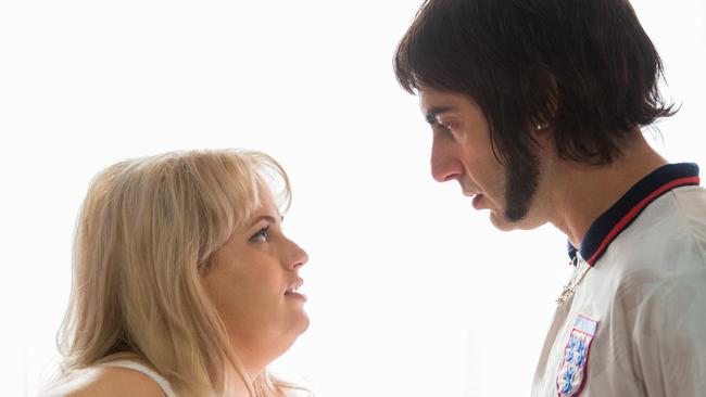 Sacha Baron Cohen and Rebel Wilson in a scene from Cohen’s film Grimsby. Wilson has made a number of allegations against Cohen. Picture: Roadshow Films