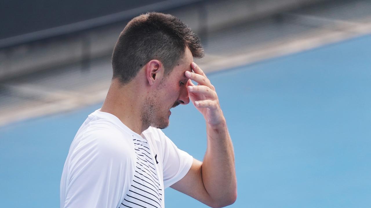 Bernard Tomic opened up on his mental health struggles throughout his career. (AAP Image/Michael Dodge)
