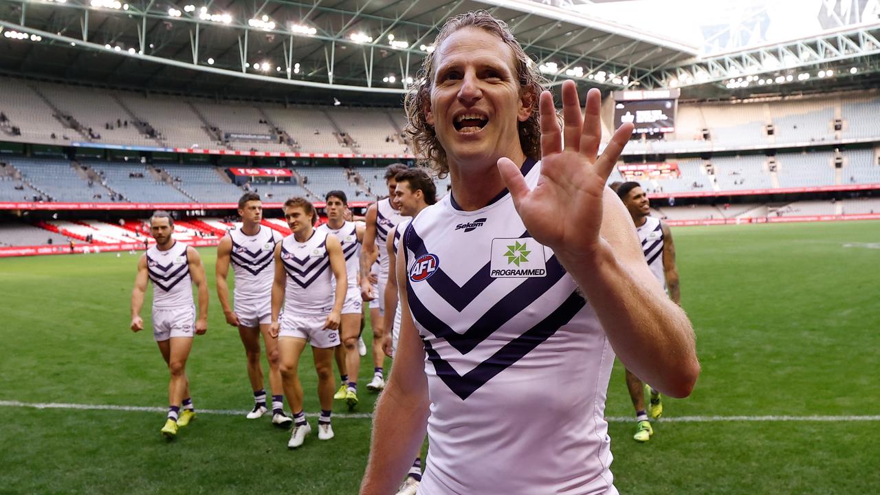 David Mundy keeps getting better as he nears 350 AFL matches. (Photo by Michael Willson/AFL Photos via Getty Images)