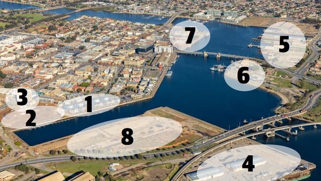 Port Adelaide from the air in late 2021, showing recent development.