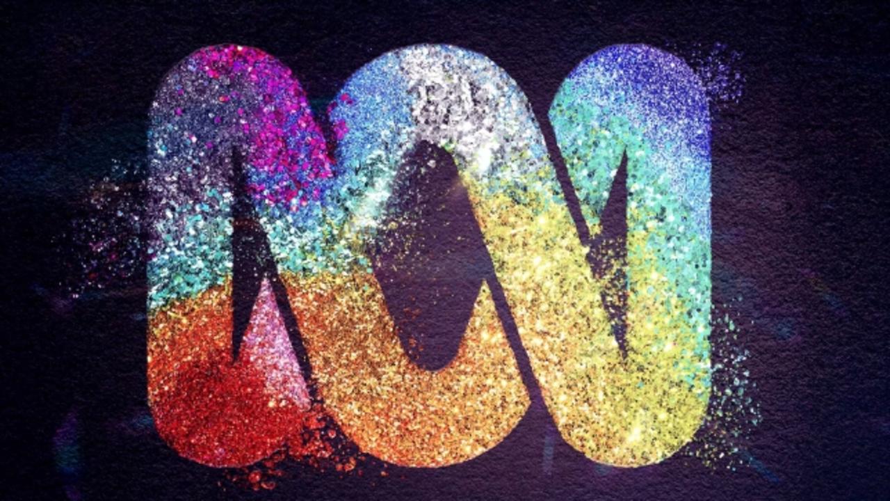 ABC’s Gay and Lesbian Mardi Gras glitter logo 2022. Picture: Supplied