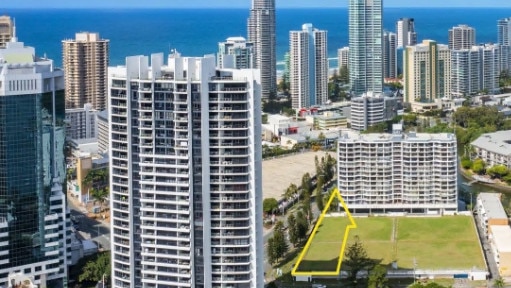 The prime location for the Surfers Paradise Bowls Club site land owned and sold by the council.