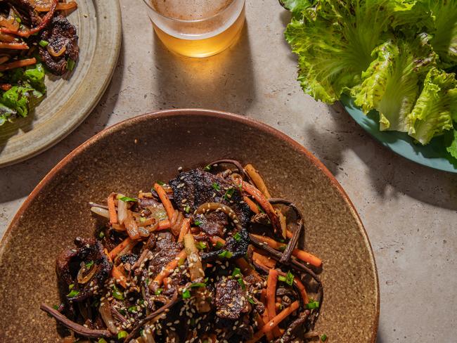 EMBARGO FOR TWAM, 15 FEBRUARY 2025. FEE MAY APPLY. TWAM Food. Korean Bulgogi and shallot pancake recipe by Lennox Hastie. Photo: Nikki To / TWAM