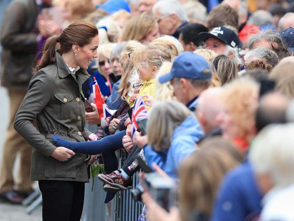 One little girl was disappointed Kate Middleton didn’t look like a Frozen princess. Picture: Peter Byrne/PA Wire