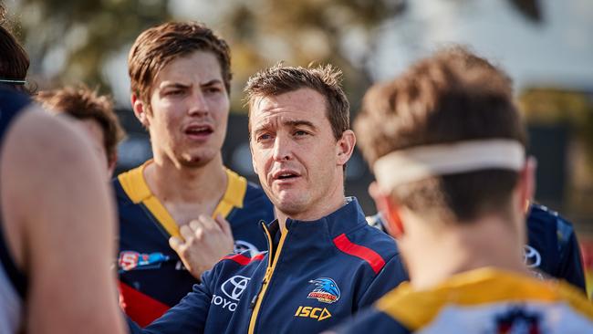 Adelaide Coach, Heath Younie at Richmond Oval, in the match between West Adelaide and Adelaide in August. Picture: Matt Loxton