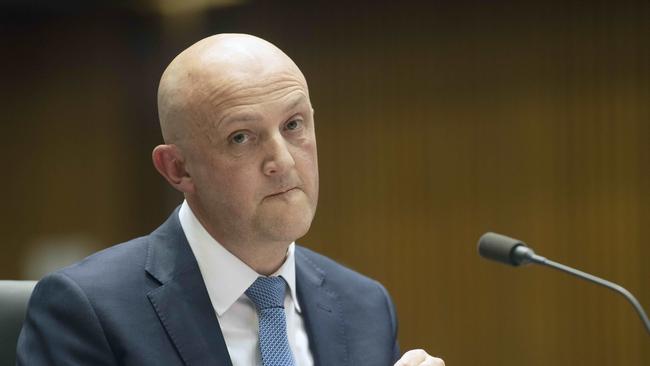 Mike Burgess, ASIO Director-General of Security during estimates in Parliament House in Canberra. Picture: NCA NewsWire / Gary Ramage