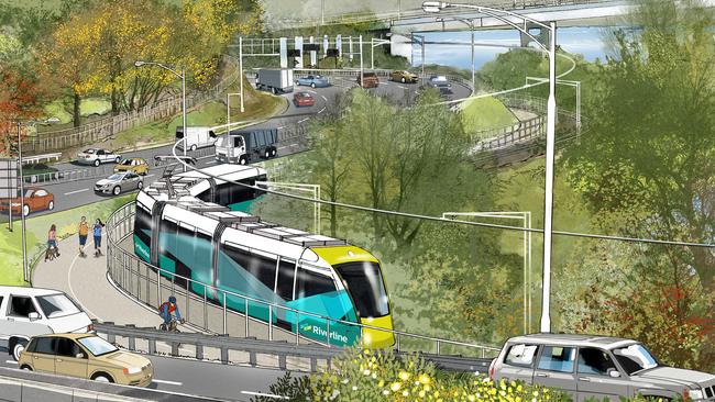 Hobart light rail proposal.