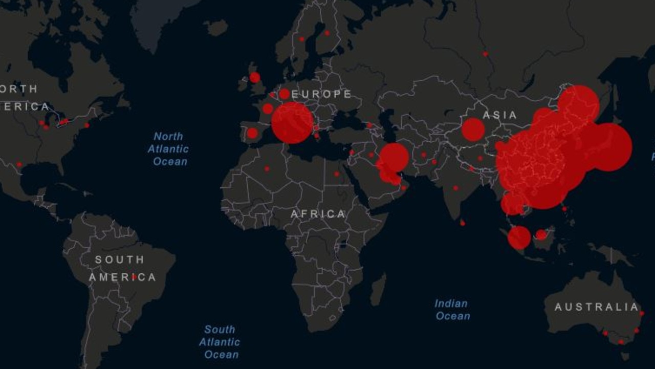 COVID-19 has now been confirmed in at least 45 countries. Picture: Supplied