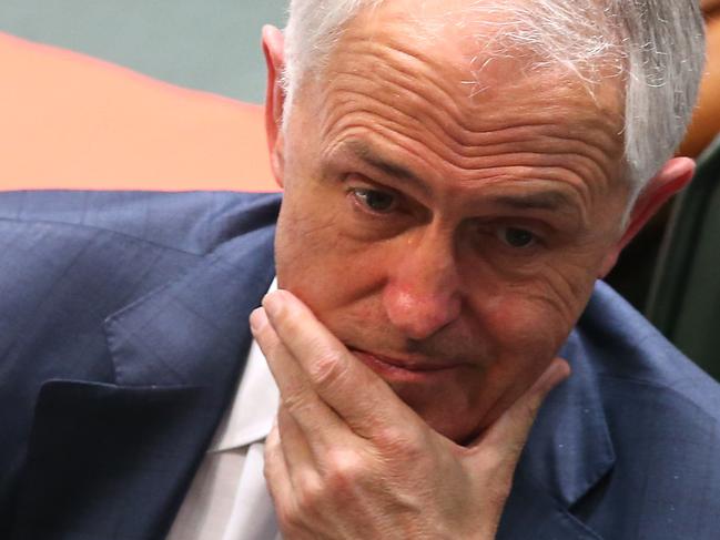 PM Malcolm Turnbull during Question Time in the House of Representatives Chamber, Parliament House in Canberra.