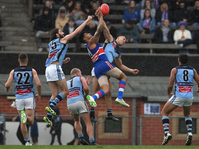 Aberfeldie and Keilor do battle in this year’s Premier Division grand final. Picture: Andy Brownbill