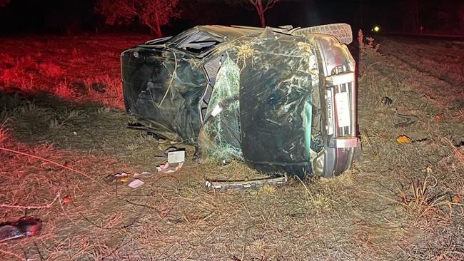 The crash in Katherine. Picture: Police