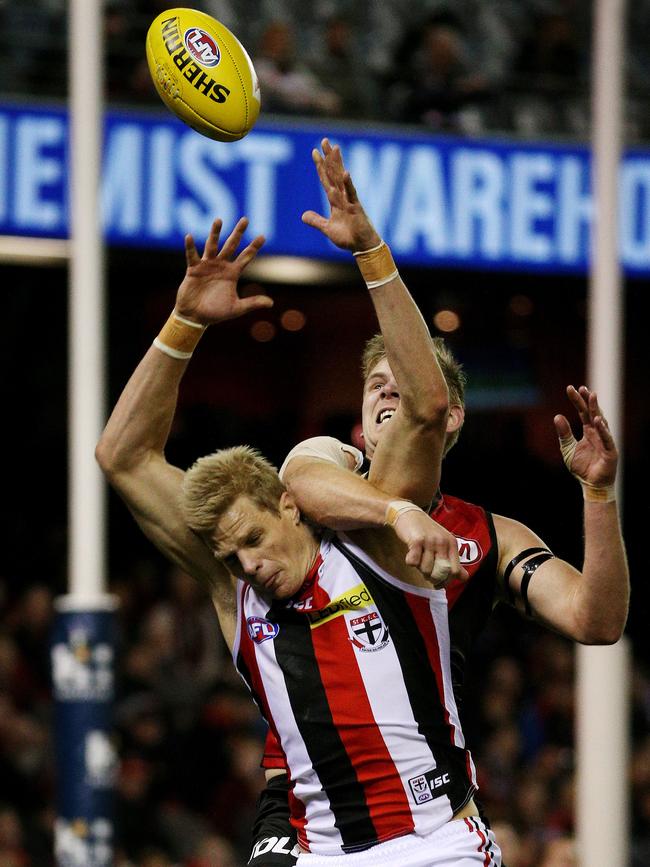 Essendon defender Michael Hurley says St Kilda great Nick Riewoldt was his toughest opponent. Picture: Colleen Petch