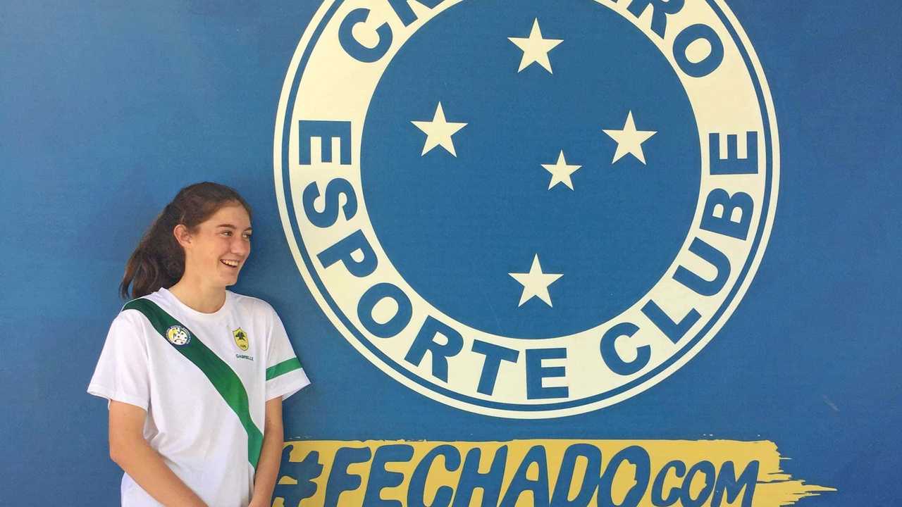 Gabby Hicks has made it to Brazil for an intense two weeks of training with the Australian under 15 futsal team. Picture: Contributed