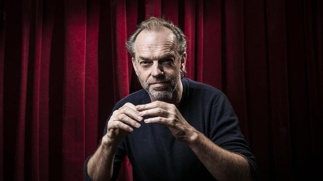 Strict Embargo for The Saturday Telegraph. Speak to the Sydney desk before using.   Portrait of Hugo Weaving at State Theatre in Sydney on opening night of the 65th Sydney Film Festival. Picture: Dylan Robinson