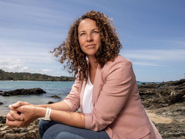 07-10-2023 -Rochelle Hicks at Diggers Beach in Coffs Harbour on Tuesday. Picture: Liam Mendes / The Australian