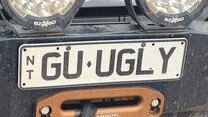 NT funny number plate, GU UGLY. Picture: Facebook / Jen Eady