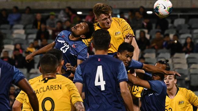 Harry Souttar certainly enjoyed his first two games in Aussie colours.