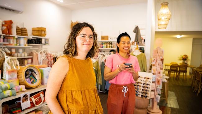 Jorja Bradley, 21, and Nuntiya Hantachan, 39, from Loxton work at Pen &amp; Lu Lifestyle Store and have updated their opening hours to accommodate for the delays on the road to Berri. Picture: Morgan Sette