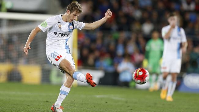 Stefan Mauk cut his professional teeth at Melbourne City, after graduating from the Australian Institute of Sport. Picture: Jerad Williams