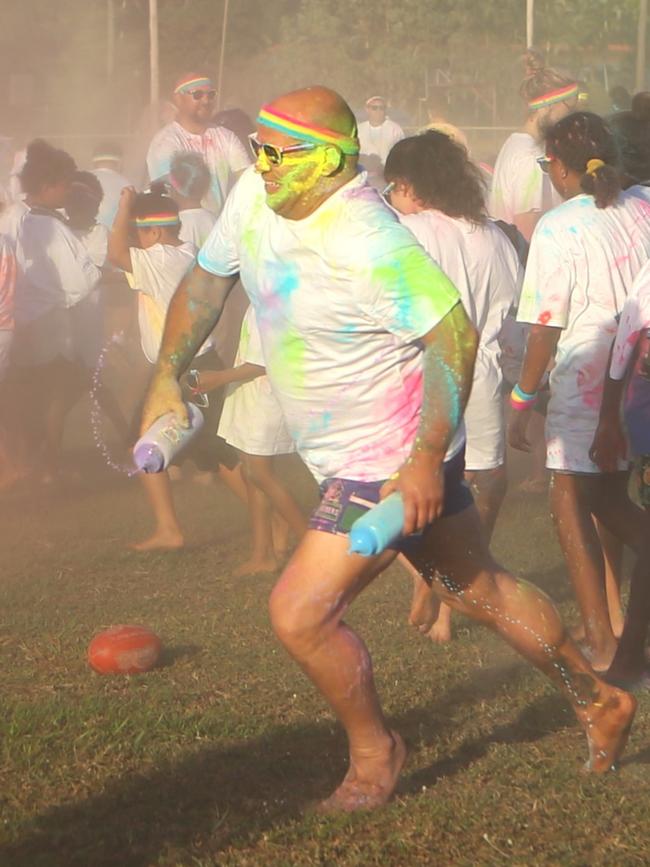 Pictured: Luke James. AFL colour run. Chris Johnson and Angie Nadredre 2024 hosted by AFL Cape York House. Bamaga. Photo: Gyan-Reece Rocha