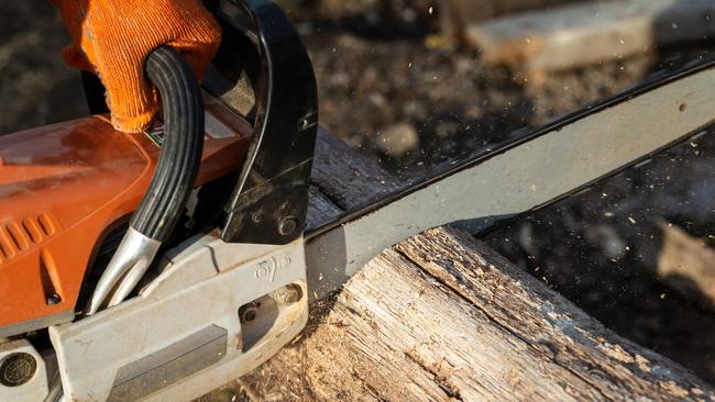 A Congupna man had two chainsaws destroyed as part of his penalty for illegal firewood collection.