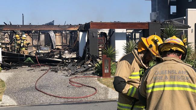 The roof of the single story house had collapsed. Photo: Annie Perets