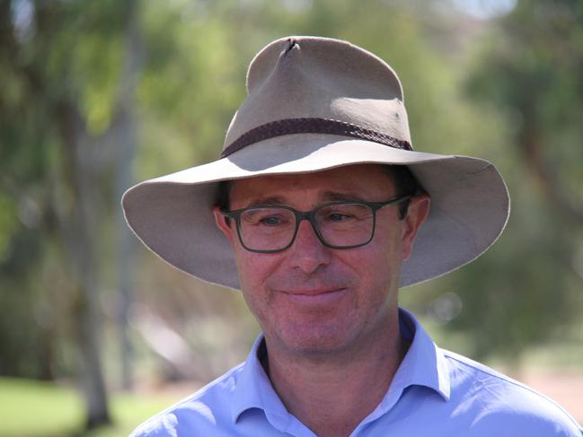 Federal Nationals party leader David Littleproud in Alice Springs May 1, 2025. Picture: Gera Kazakov