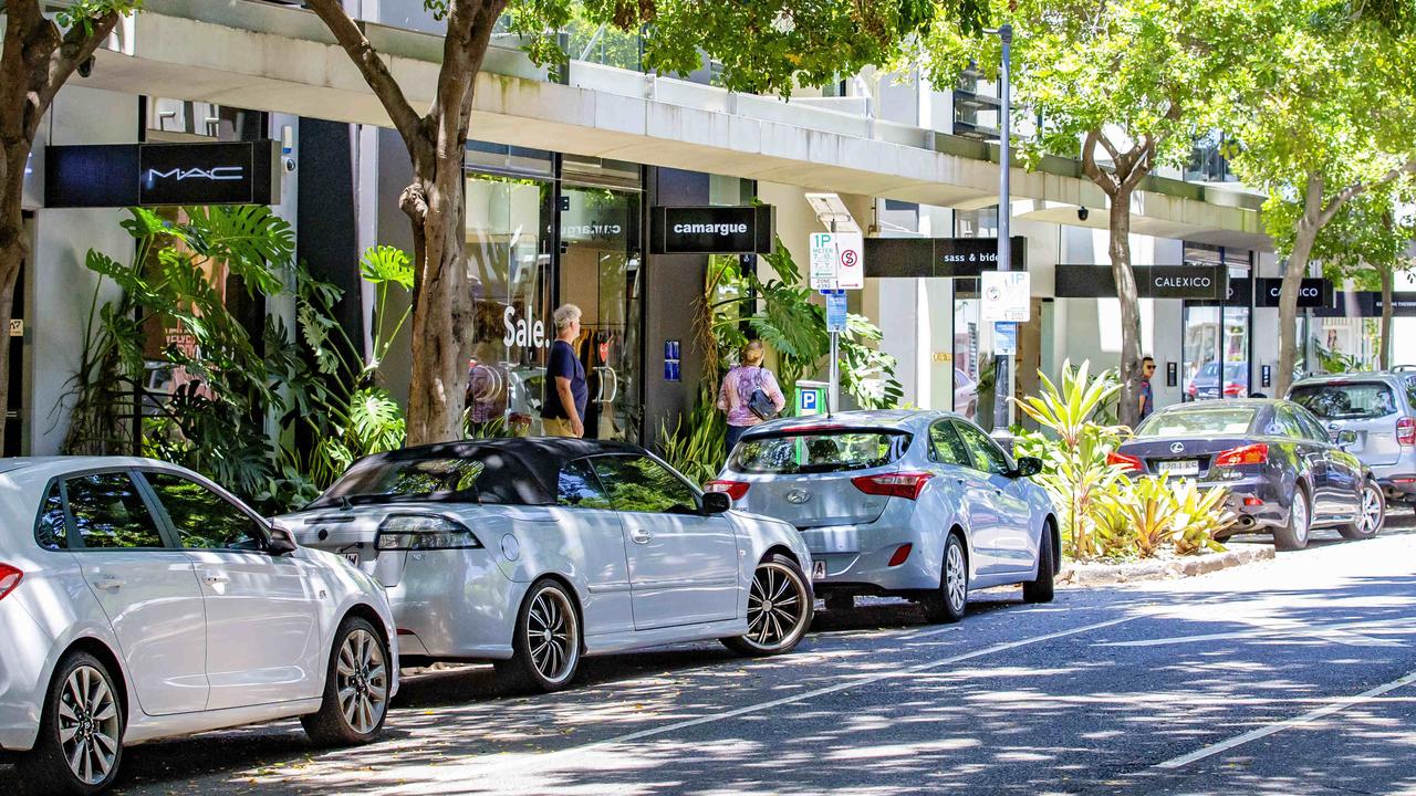 Shoppers in James St at Fortitude Valley have been caught out by a mystery power outage. File picture: AAP Image/Richard Walker