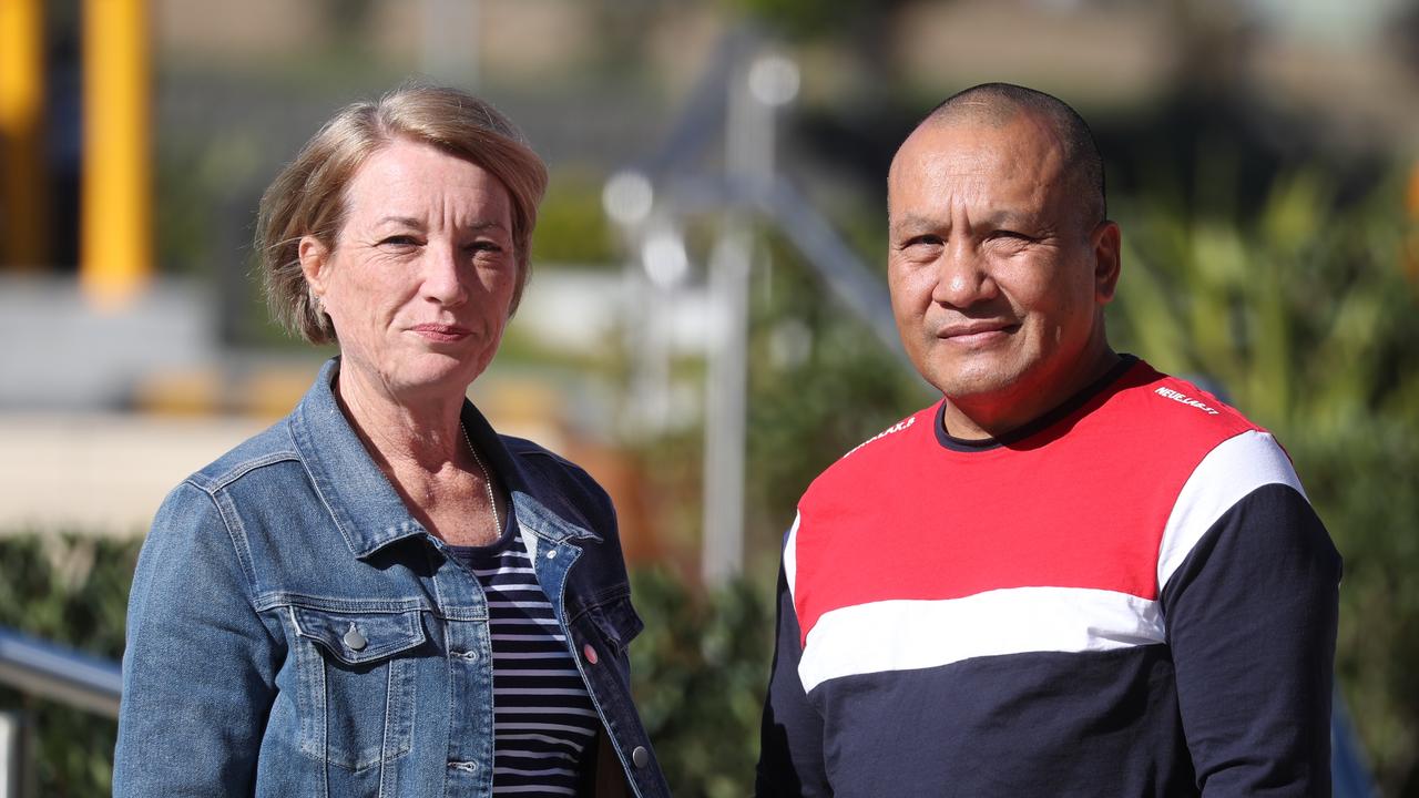 Joshua’s parents Julie and John Tam outside the coroners court. Picture: John Grainger