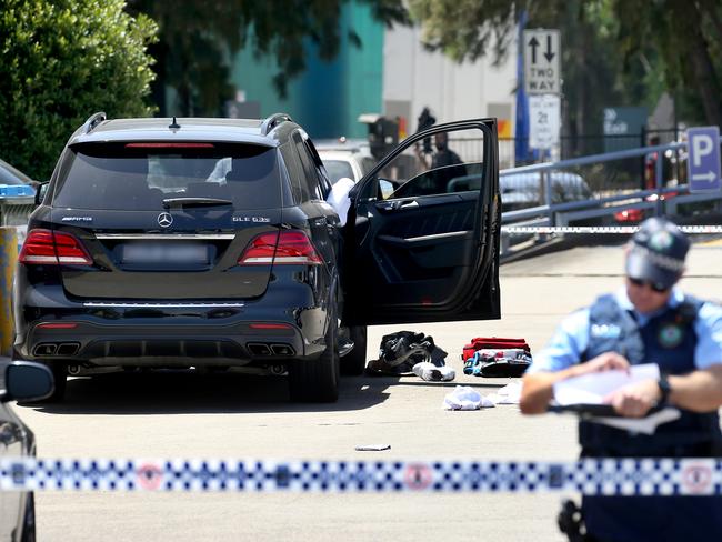 Death scene.. Hawi was shot dead in his luxury Mercedes 4WD. Picture: Toby Zerna