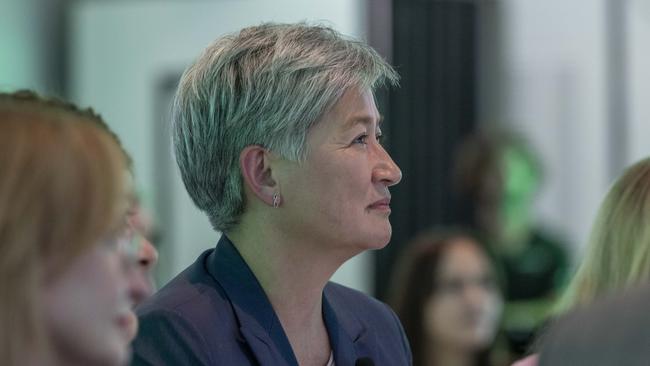 Senator Penny Wong, pictured in Perth on Friday, is missing what the rest of us see with clarity. Picture: DFAT